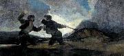 Francisco de goya y Lucientes Duel with Cudgels USA oil painting artist